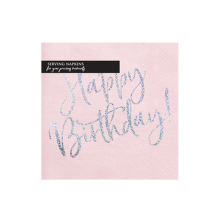 20 Servietten Trend - 33cm - Happy Birthday Shine