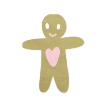 20 Servietten Trend - 16cm - Gingerbread Man