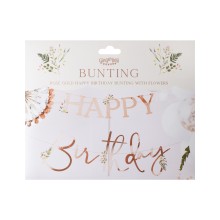 1 Bunting - Rose Gold Happy Birthday