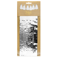 1 Tasselgirlande - 1,5m - Silber