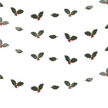 1 Garland - Foiled Holly Leaves
