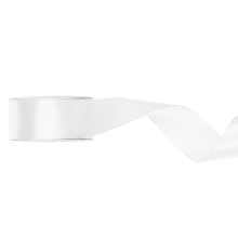 1 Ballonband - Satin - 38mm - Weiß