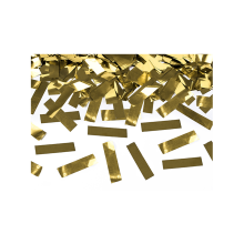 1 Konfettikanone - 40cm - Metallic - Streifen - Gold