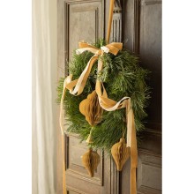 1 Ballonband - Velour - Kalt Gold - 25mm