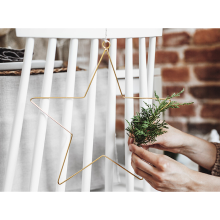1 Dekoset - Hanging - Mixed Stars Metal - Gold