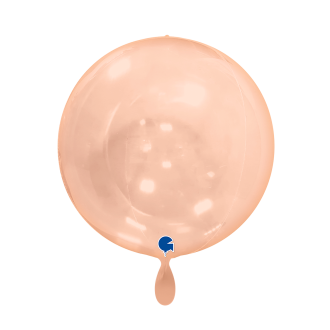 1 Balloon 4D - Globe - Transparent Orange