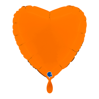 1 Balloon - Heart - Matte Orange