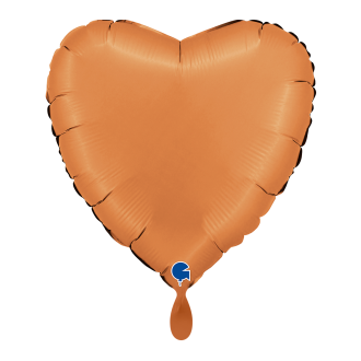 1 Balloon - Heart - Satin Caramel