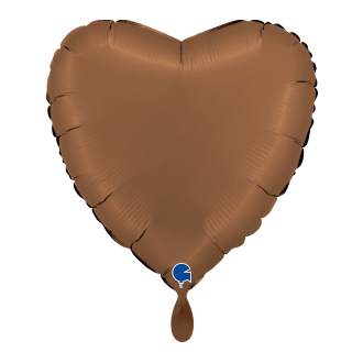 1 Balloon - Heart - Satin Chocolate