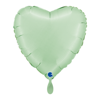 1 Balloon - Heart - Satin Glazed Mint