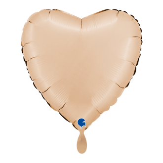1 Balloon - Heart - Satin Nude