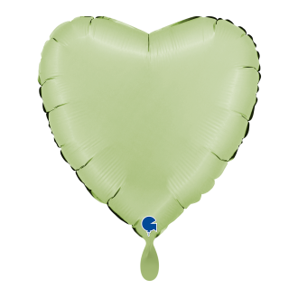 1 Balloon - Heart - Satin Olive Green