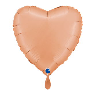 1 Balloon - Heart - Satin Peach