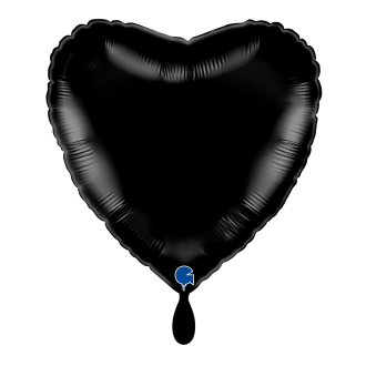 1 Balloon - Heart - Black