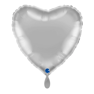 1 Balloon - Heart - Silver