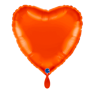 1 Balloon - Heart - Orange