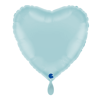 1 Balloon - Heart - Pastel Blue