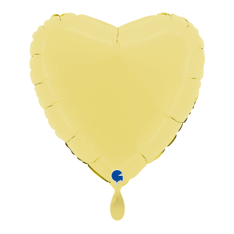 1 Balloon - Heart - Matte Yellow