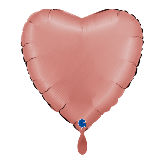 1 Balloon - Heart - Satin Rose Gold