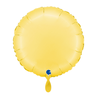 1 Balloon - Round - Satin Banana Yellow