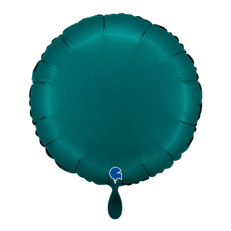 1 Balloon - Round - Satin Emerald Green