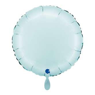 1 Balloon - Round - Satin Pastel Blue