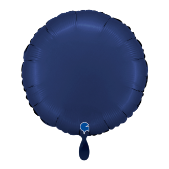 1 Balloon - Round - Satin Blue Navy
