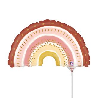 10 Miniballoons Airfilled - Boho Rainbow (Unverpackt)