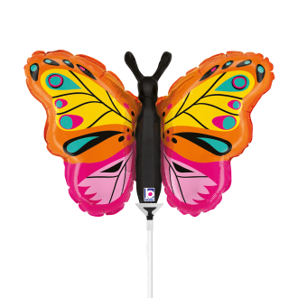 10 Miniballoons Airfilled - Colorful Butterfly (Unverpackt)