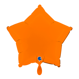 1 Balloon - Star - Matte Orange