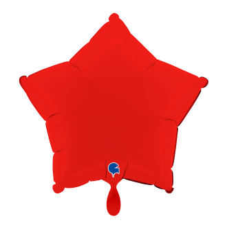 1 Balloon - Star - Matte Red