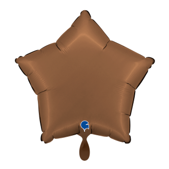 1 Balloon - Star - Satin Chocolate