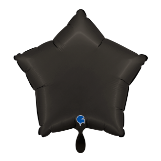 1 Balloon - Star - Satin Fumé Black