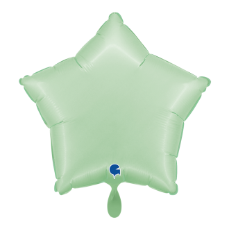 1 Balloon - Star - Satin Glazed Mint