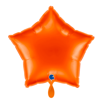 1 Balloon - Star - Orange