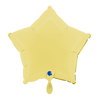 1 Balloon - Star - Matte Yellow