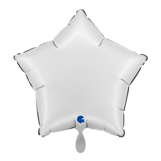 1 Balloon - Star - Satin White