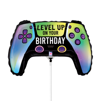 10 Miniballoons Airfilled - Vivid Game Controller Birthday (Unverpackt)