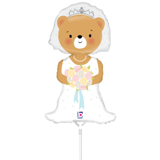 10 Miniballoons Airfilled - Groom Bear (Unverpackt)