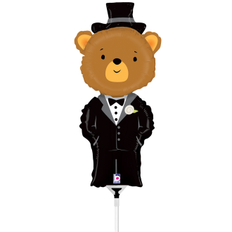 10 Miniballoons Airfilled - Bear With Heart (Unverpackt)