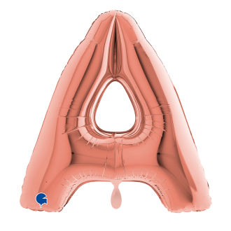 1 Balloon XXL - Letter A - Rosegold