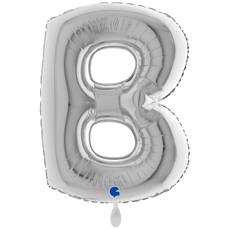 1 Balloon XXL - Letter B - Silver