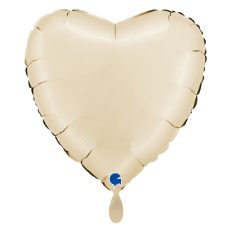 1 Balloon XL - Heart - Satin Cream