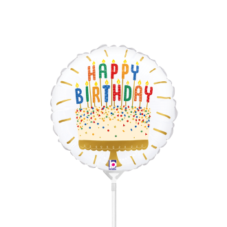 10 Miniballoons Airfilled - Birthday Cake Candles (Unverpackt)
