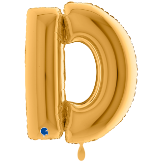 1 Balloon XXL - Letter D - Gold