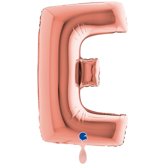 1 Balloon XXL - Letter E - Rosegold