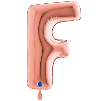 1 Balloon XXL - Letter F - Rosegold