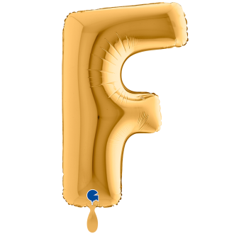 1 Balloon XXL - Letter F - Gold