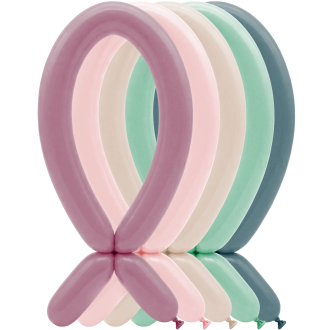 100 Modelling Balloons - 5x152cm - Dusk Assortment