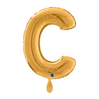 1 Balloon XL - Letter C - Gold